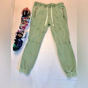 PacSun Green Paneled Jogger Pants ( New Without Tags. Never Worn)